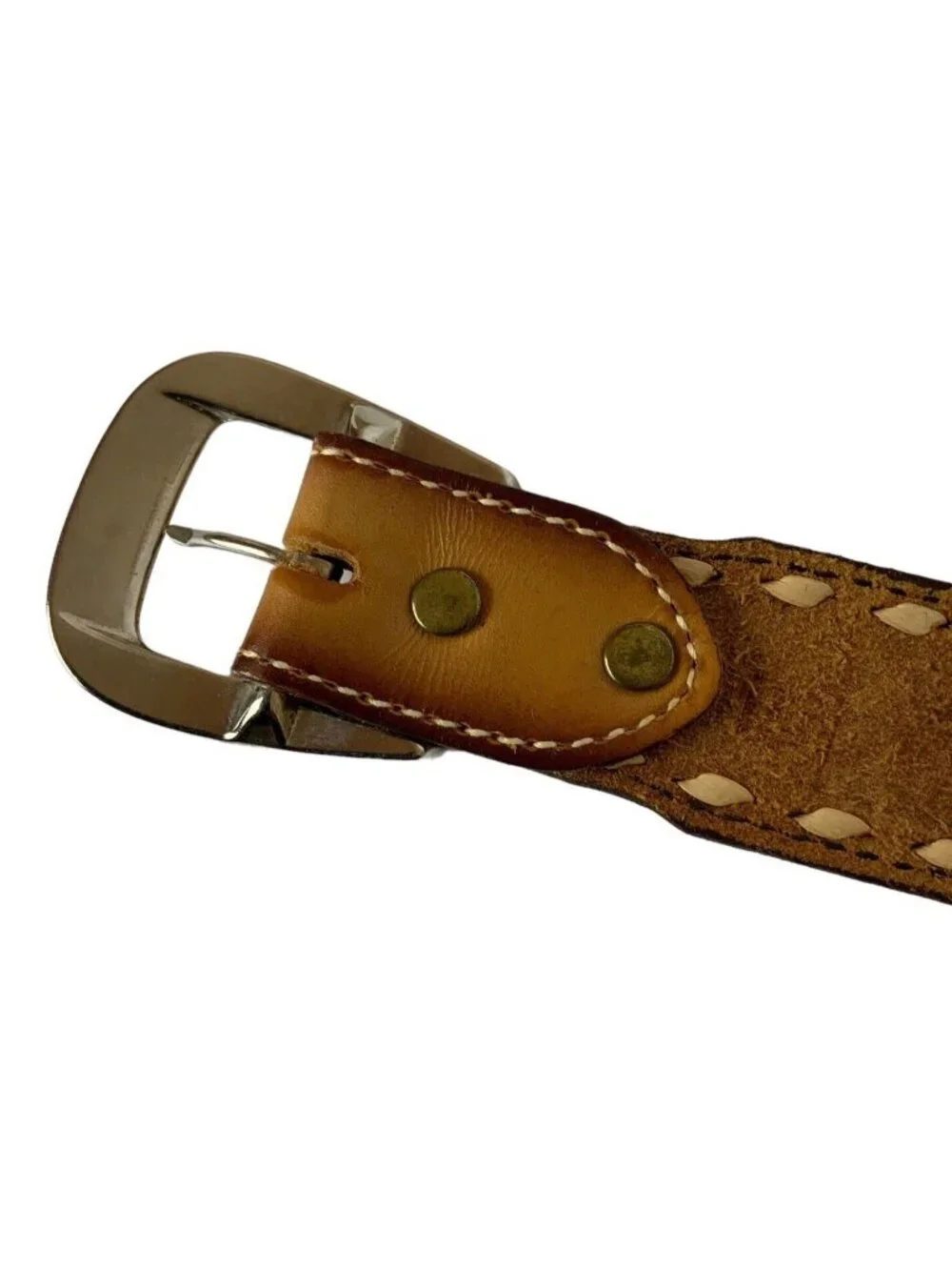 Brazos Joe Belt Co Mens Western Belt Sz 42 Brown Texas State Seal Stamped DRAKE